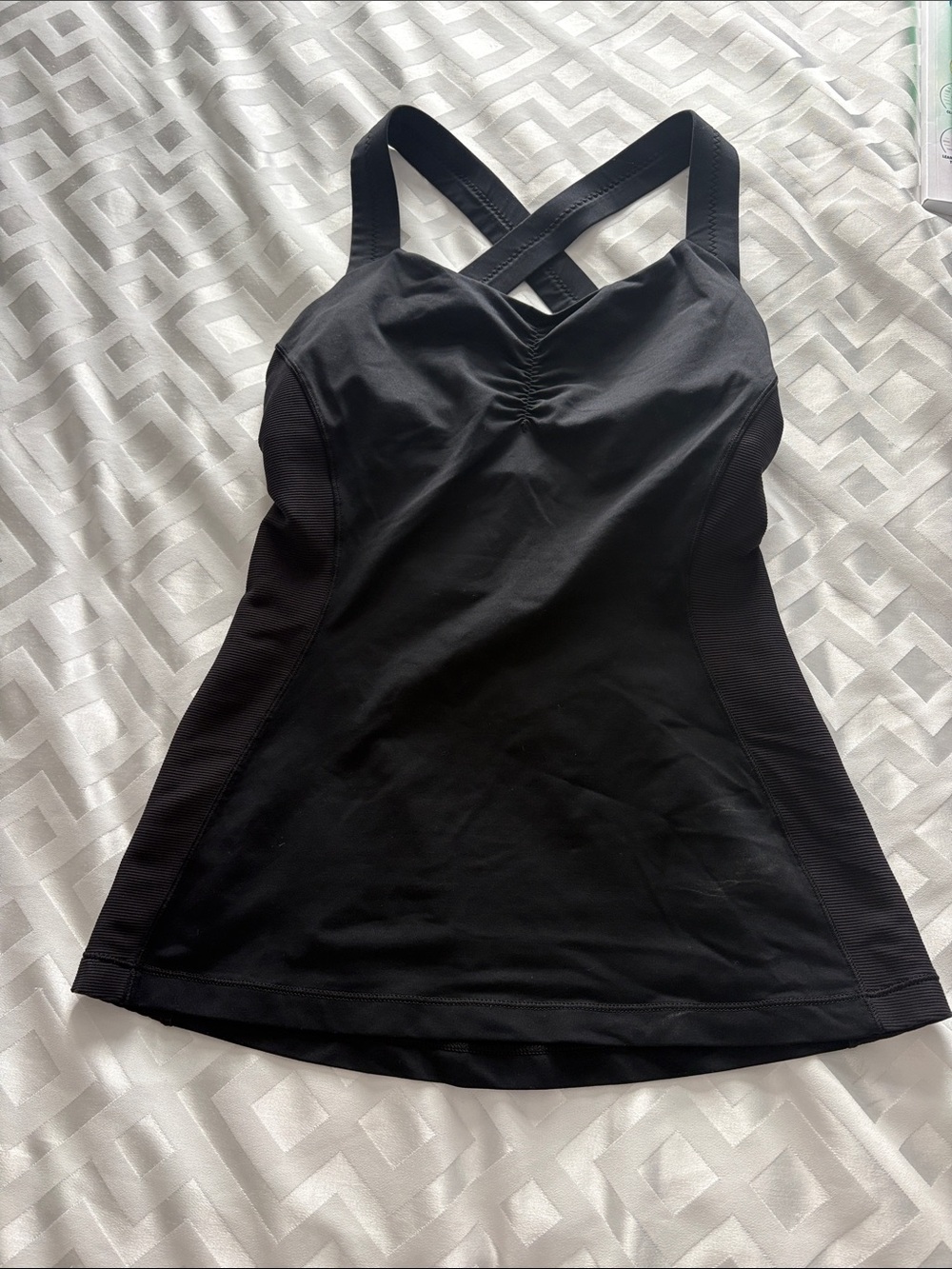 lululemon athletica Black Crossback workout top